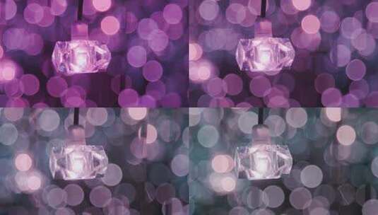 星空艺术馆唯美水晶钻石光斑4K镜头高清在线视频素材下载