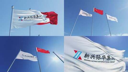 新兴际华集团有限公司旗帜高清在线视频素材下载