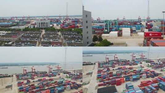 6306 港口 港区 集装箱 货物 出口高清在线视频素材下载