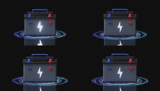 车载电池蓄电池3D渲染高清在线视频素材下载