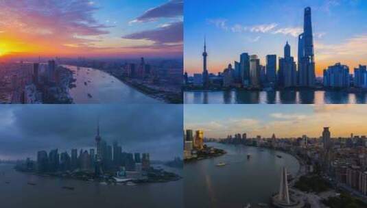 超级震撼大气上海城市延时拍摄视频高清在线视频素材下载