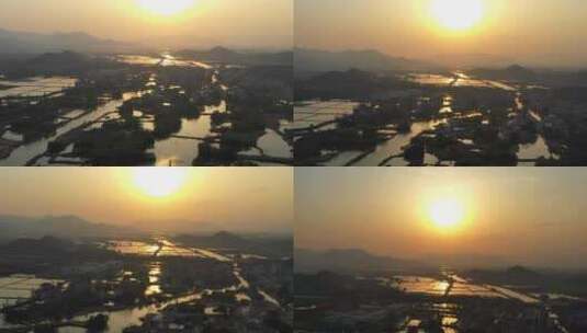 原创拍摄德清县下渚湖湿地划船水乡高清在线视频素材下载