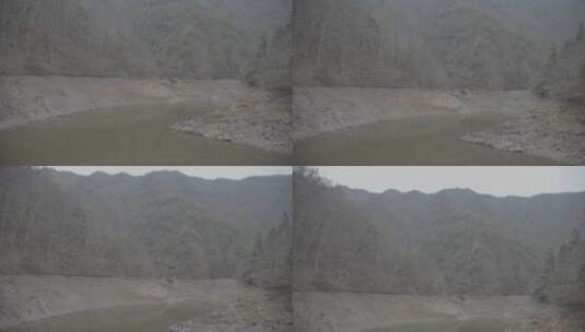 山峰森林树林水库4Kslog3实拍素材高清在线视频素材下载