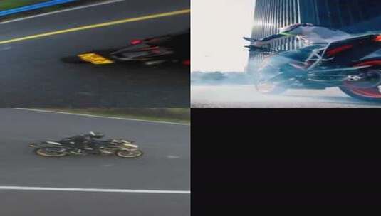 穿越机拍摄摩托车高清在线视频素材下载