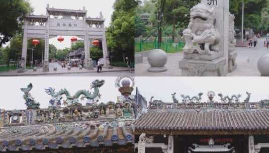 广州荔湾区仁威祖庙4K实拍高清在线视频素材下载