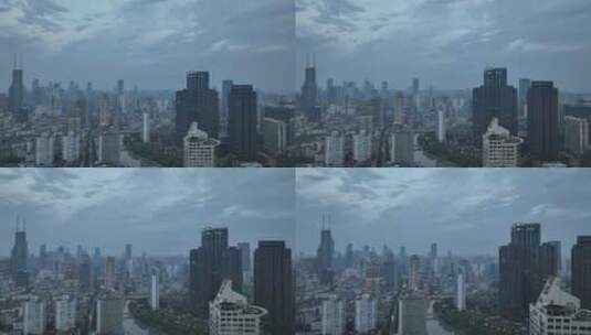 上海清晨航拍空镜高清在线视频素材下载