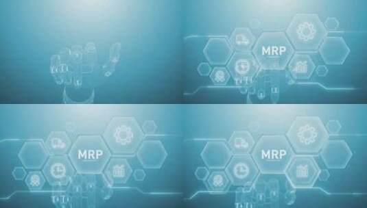 MRP手部触摸、数字化转型、科学与人工智高清在线视频素材下载