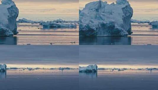 北极格陵兰峡湾 冰海 北极探险高清在线视频素材下载