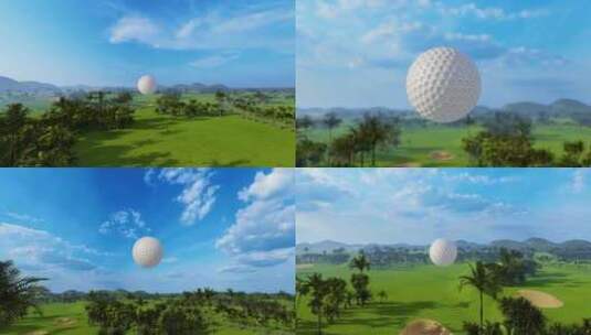 高尔夫球进洞 球进洞高清在线视频素材下载
