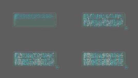 具有颜色毛刺效果的中文本解码窗口高清在线视频素材下载