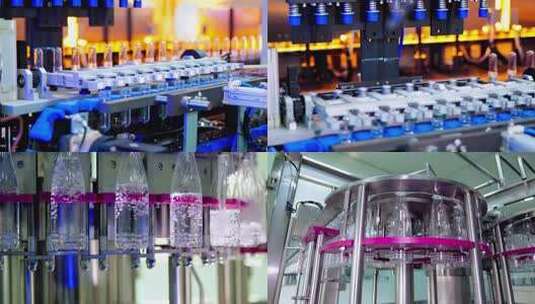 瓶装水生产线高清在线视频素材下载