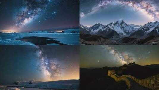 星空银河延时宇宙星系星云行星星际穿越高清在线视频素材下载