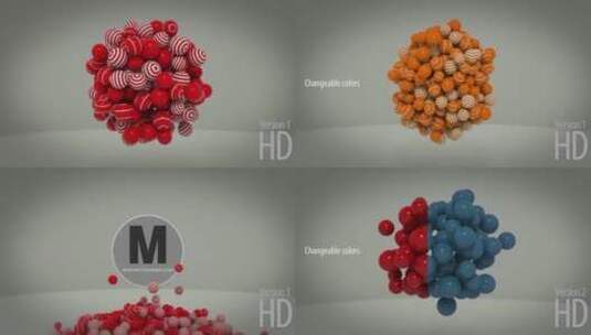 3D红色小球掉落LOGO开场AE模板高清AE视频素材下载