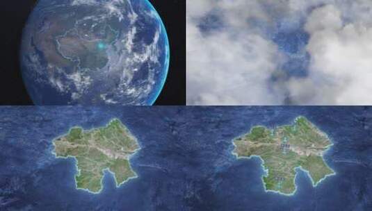 赤峰市-地球俯冲到区位地图高清AE视频素材下载