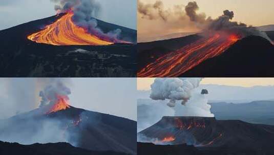 火山爆发岩浆 (1)高清在线视频素材下载