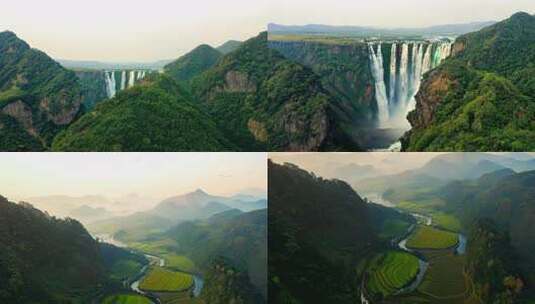 自然风光美丽祖国大好河山美景风景航拍高清在线视频素材下载