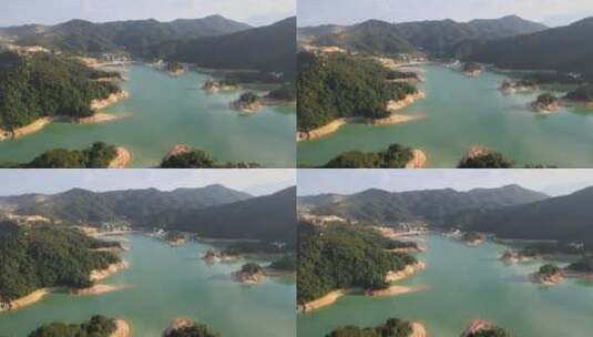 万绿湖 新丰江 河源 水库 青山绿水 生态高清在线视频素材下载