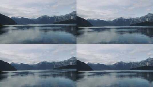 雪山湖谷的风景高清在线视频素材下载