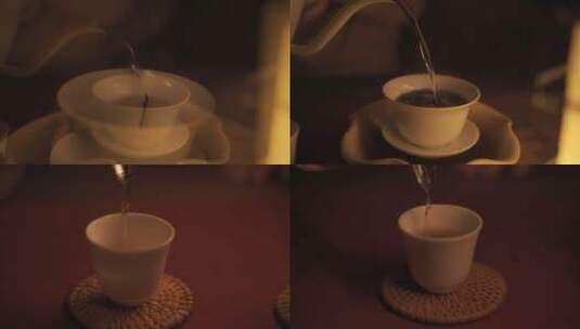茶舍泡茶倒茶古风视频素材高清在线视频素材下载