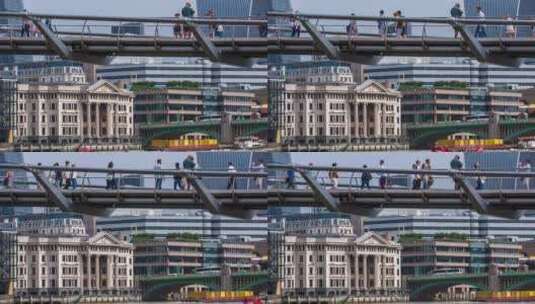 伦敦千禧桥的延时视频高清在线视频素材下载