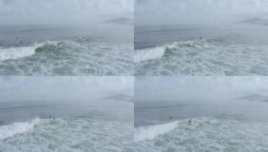 冲浪者在上面捕捉波浪高清在线视频素材下载