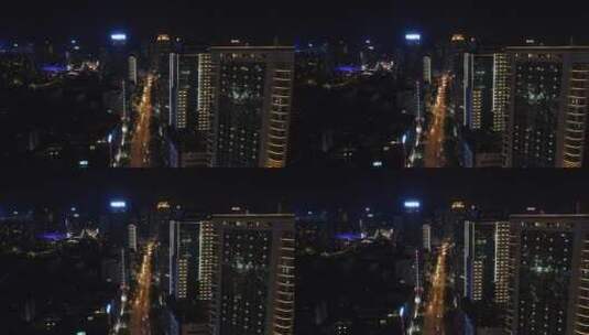 航拍贵阳城市灯光夜景高清在线视频素材下载