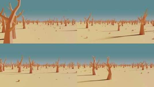 荒野背景循环动画3D渲染高清在线视频素材下载