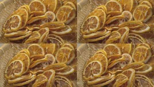 柠檬片柠檬干干柠檬水果高清在线视频素材下载
