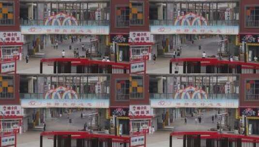商圈广场客流4K延时摄影高清在线视频素材下载