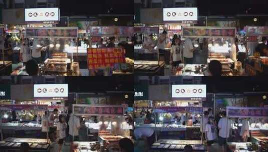 杭州武林夜市夜景高清在线视频素材下载