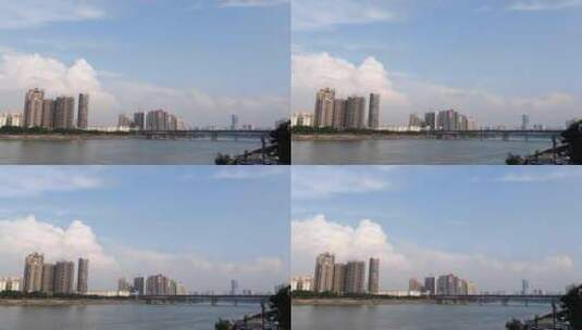城市延时湖南衡阳湘江大桥延时摄影高清在线视频素材下载