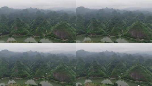 旅游景区广西桂林哈斯特地貌山川高清在线视频素材下载