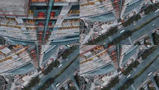 徐家汇城市航拍空镜高清在线视频素材下载