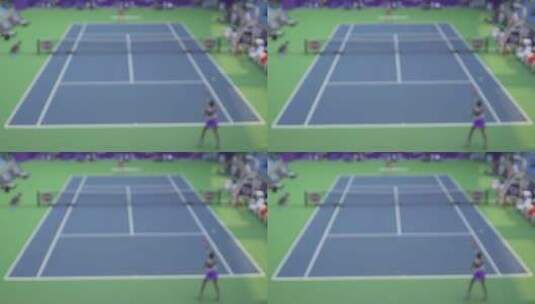 一名网球运动员击球发球高清在线视频素材下载
