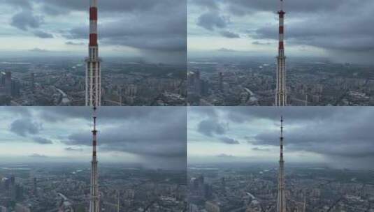 广州塔航拍空镜高清在线视频素材下载