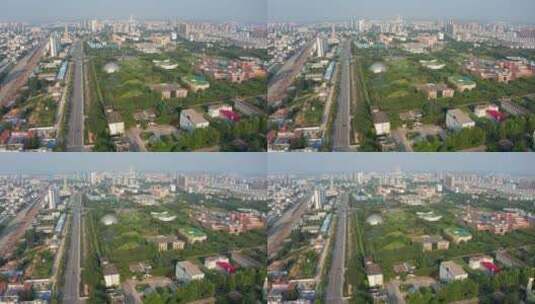 杨凌西北农林科技大学博览园航拍4k高清在线视频素材下载