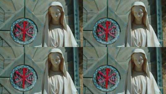各种造型的圣母像高清在线视频素材下载
