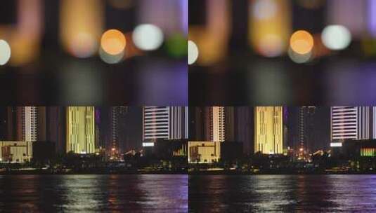 城市灯光光斑光晕高清在线视频素材下载
