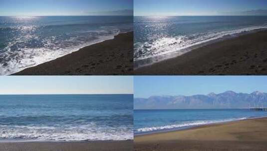 大海的波浪，一起享受大自然的美高清在线视频素材下载