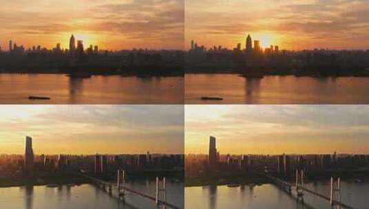 城市日落余晖实拍4k高清在线视频素材下载