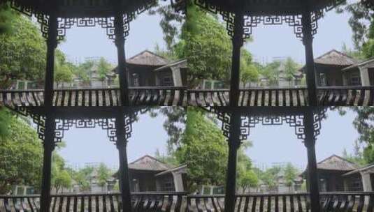 传统古建筑岭南园林顺德清晖园景观高清在线视频素材下载