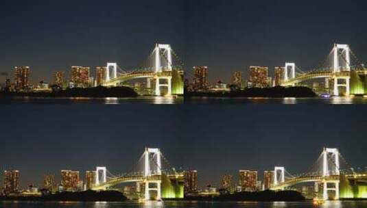城市交通夜景灯光航拍高清在线视频素材下载