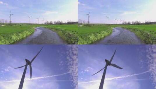 风力发电群高清在线视频素材下载
