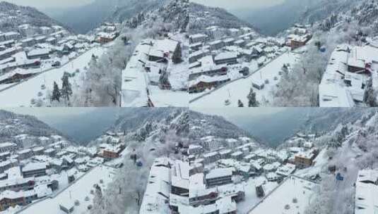 江西九江庐山风景区冬季雪景风光高清在线视频素材下载