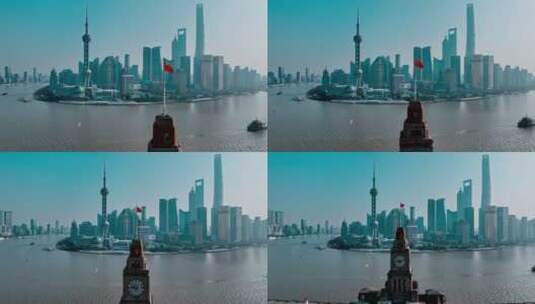上海浦西航拍高清在线视频素材下载