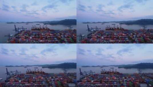 深圳盐田港集装箱码头高清在线视频素材下载