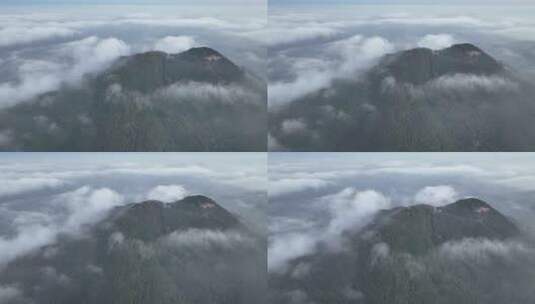 山峰云雾缭绕云海航拍雨后山上雾气森林风景高清在线视频素材下载