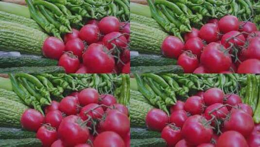 新鲜蔬菜实拍西红柿高清在线视频素材下载