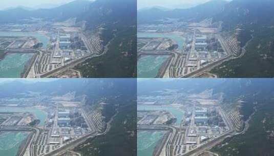 4k江门能源核电核电站公司主塔热力发电高清在线视频素材下载