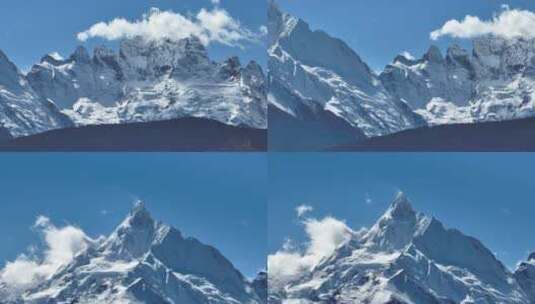 壮丽的雪山美景高清在线视频素材下载